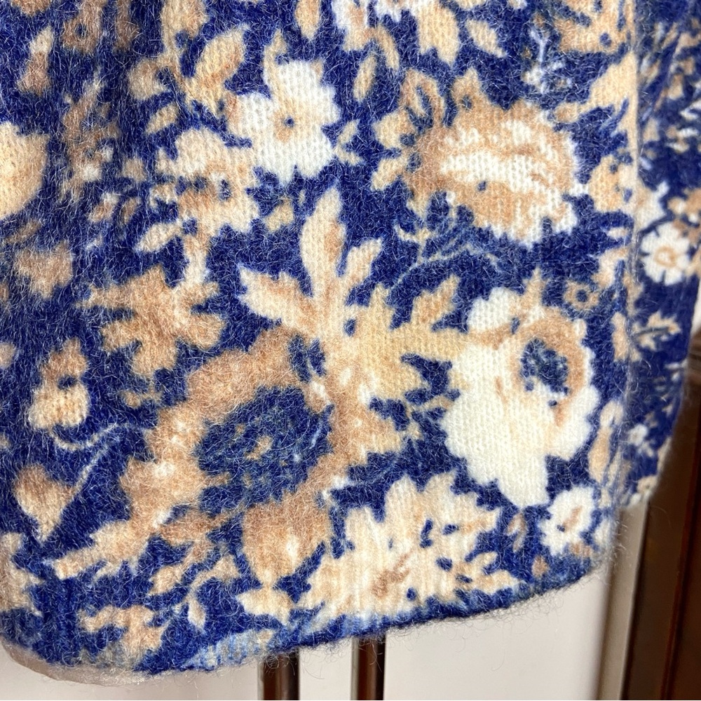 $140 Sézane Azalee Printed Mohair Crew Sweater - Picture 7 of 9